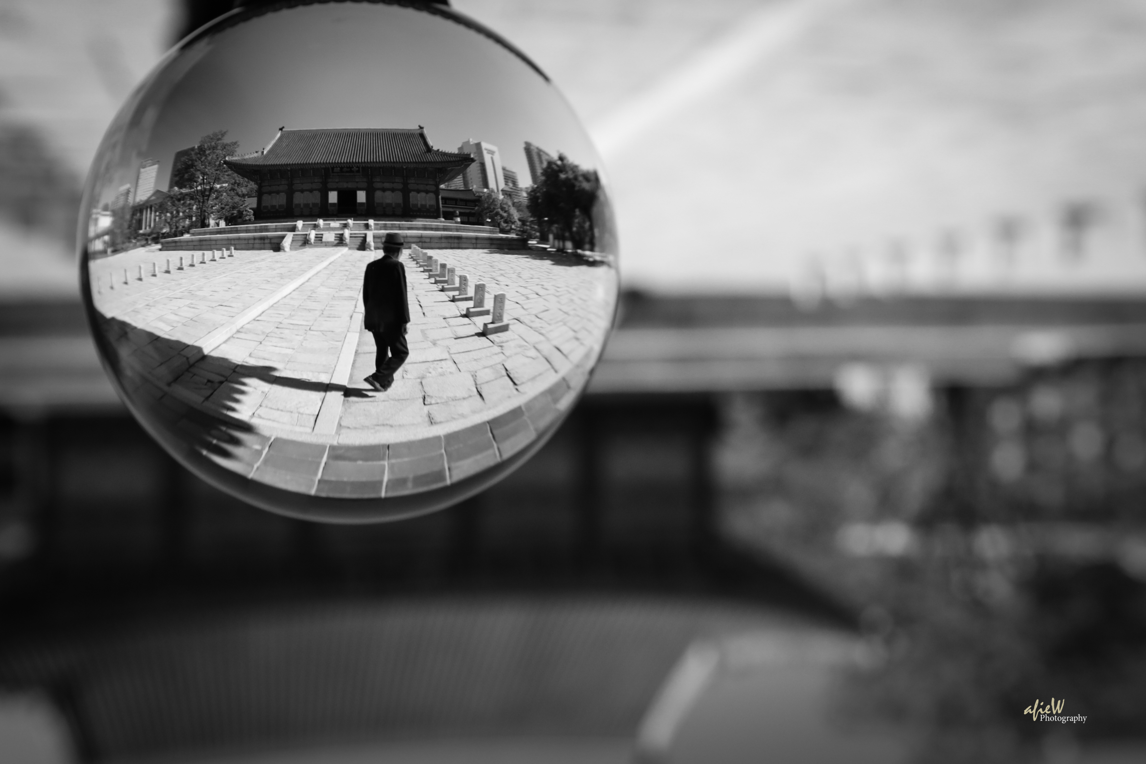 In the crystal you are upright